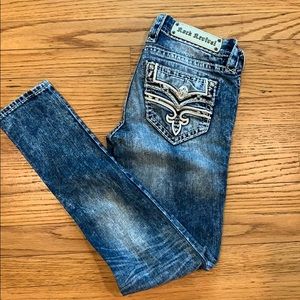 Rock revival stone wash skinny jean